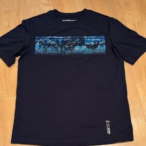 ZeroXposur Navy UPF 50+ Performance Tee with White Logo